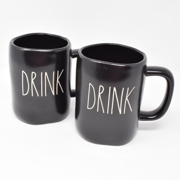 Rae Dunn Other - Rae Dunn Drink Mug Black & White New Cup By Magenta Halloween Set of 2 Cup